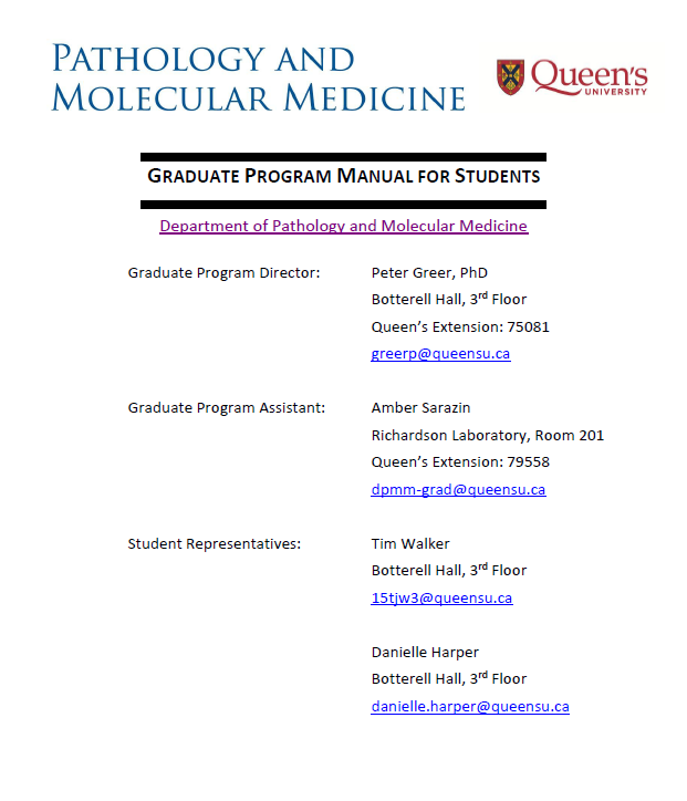 Graduate Studies Program Manual